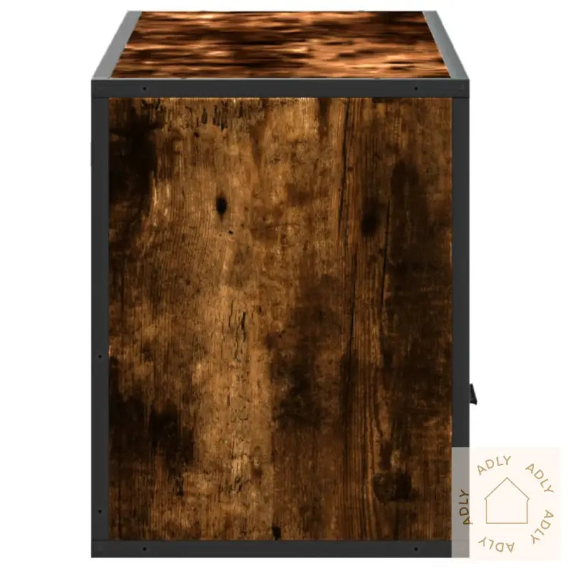 Tv-Benk Røkt Eik 100X31X39,5 Cm Konstruert Tre Og Metall