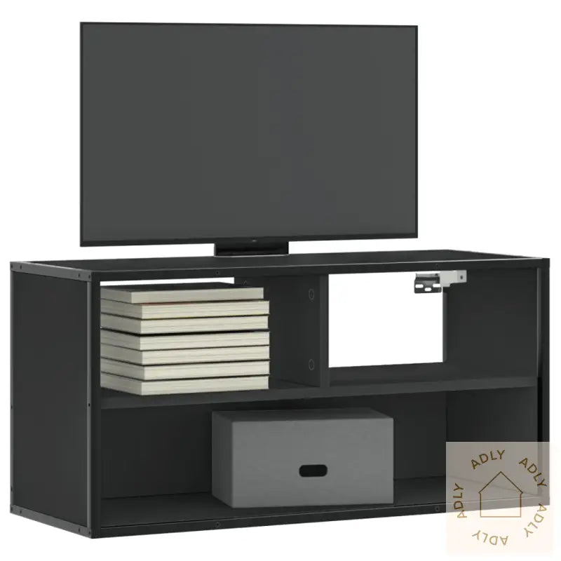 Tv-Benk Svart 80X31X39,5 Cm Konstruert Tre Og Metall