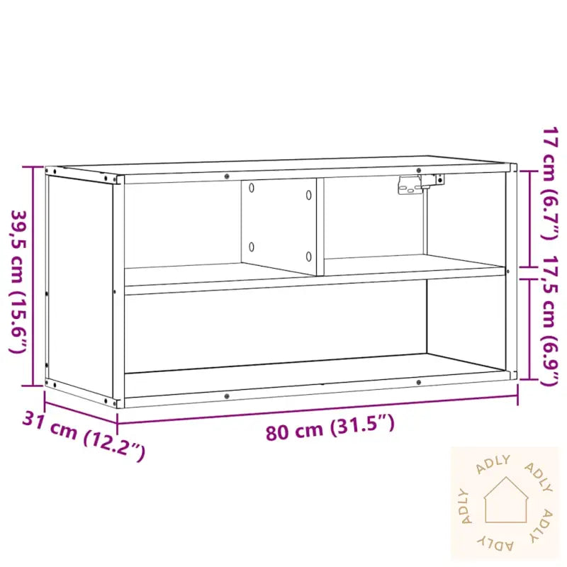 Tv-Benk Svart 80X31X39,5 Cm Konstruert Tre Og Metall