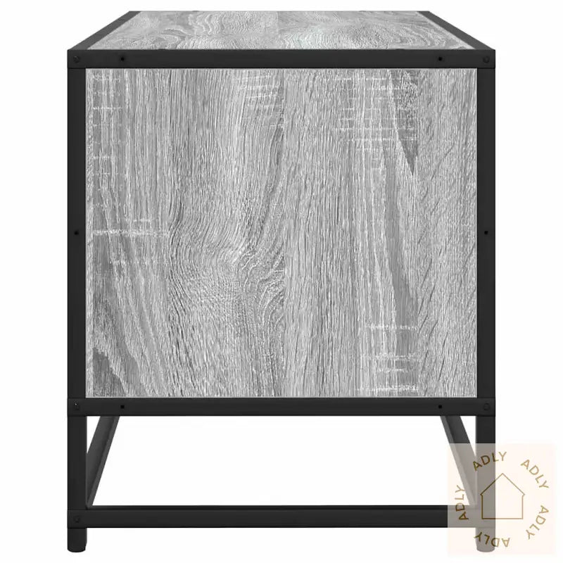 Tv-Benk Grå Sonoma 80X34,5X40 Cm Konstruert Tre Og Metall