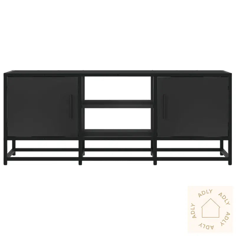 Tv-Benk Svart 100X35X41 Cm Konstruert Tre Og Metall