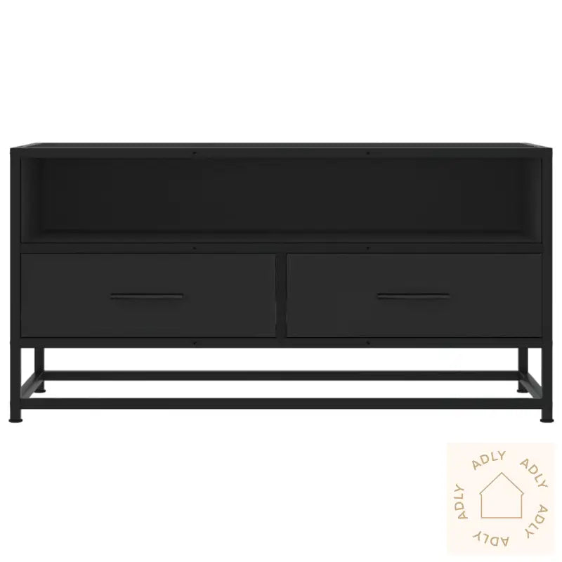 Tv-Benk Svart 80X34,5X40 Cm Konstruert Tre Og Metall