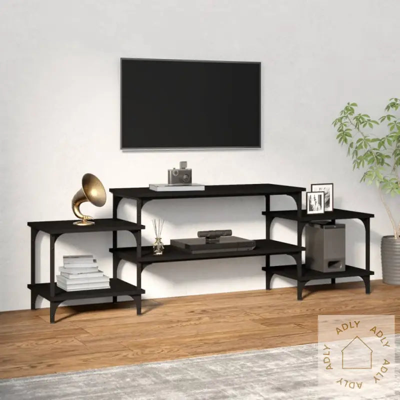 Tv-Benk Svart 157X35X52 Cm Konstruert Tre