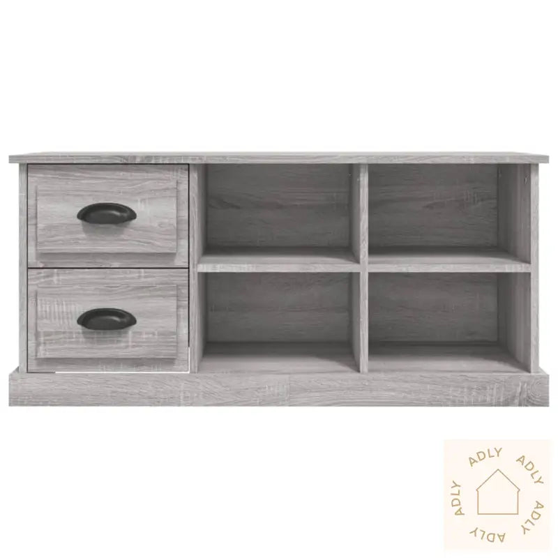 Tv-Benk Grå Sonoma 102X35,5X47,5 Cm Konstruert Tre