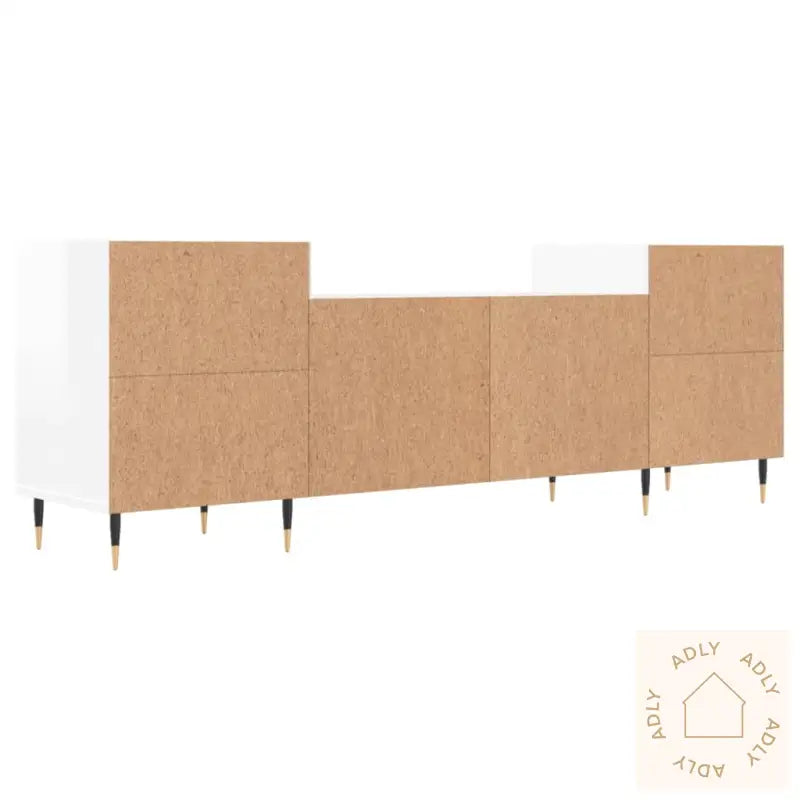 Tv-Benk Høyglans Hvit 160X35X55 Cm Konstruert Tre