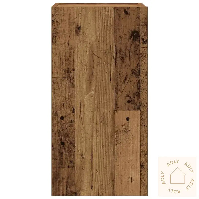 Tv-Skapsett 5 Deler Veggmontert Gammelt Tre Konstruert Tre