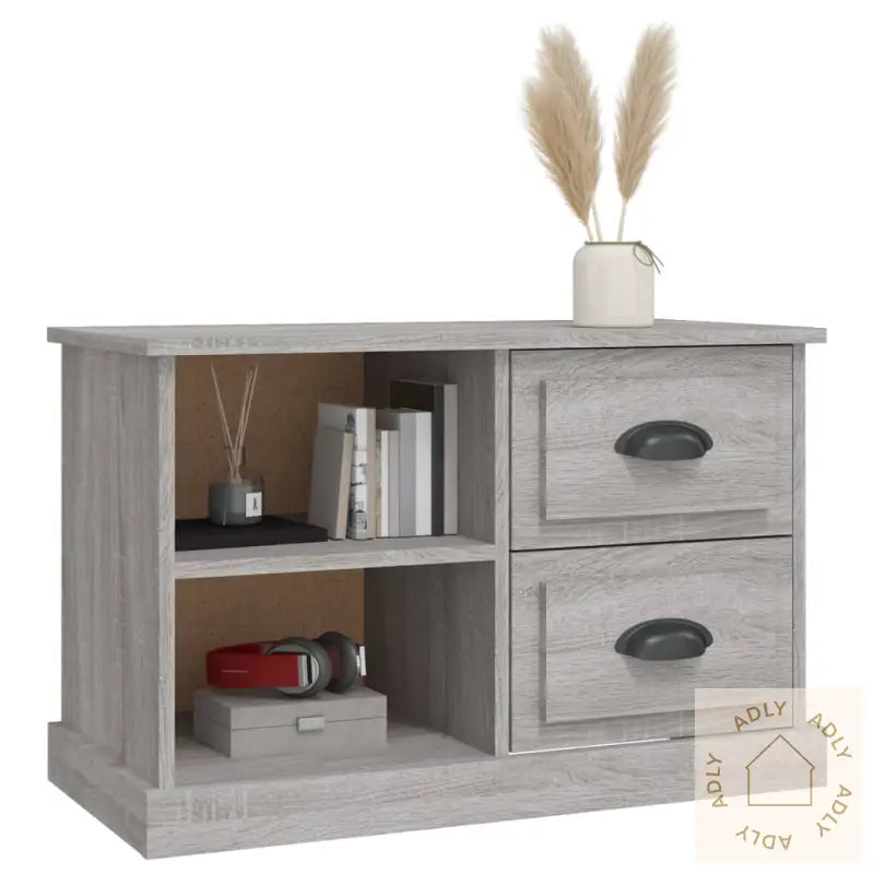 Tv-Benk Grå Sonoma 73X35,5X47,5 Cm Konstruert Tre