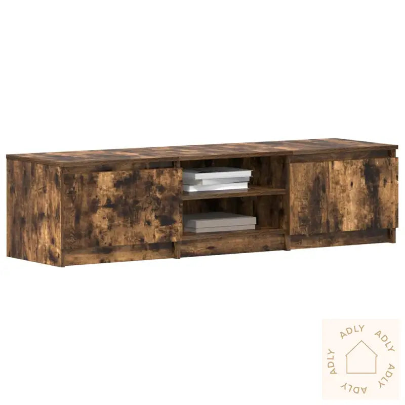 Tv-Benk Røkt Eik 140X40X35,5 Cm Konstruert Tre