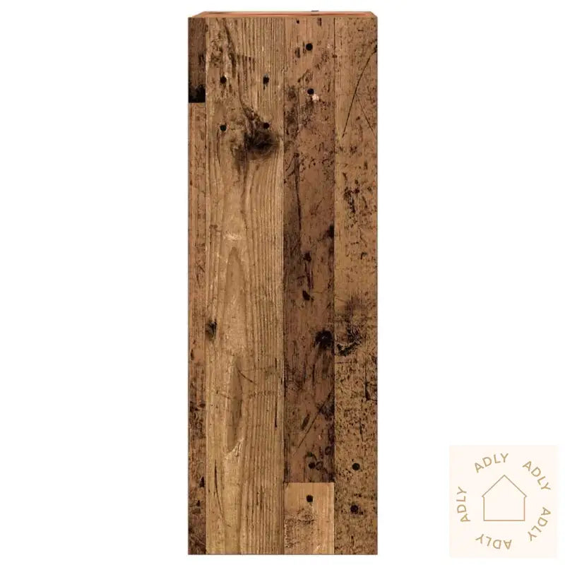 Tv-Skapsett 4 Deler Veggmontert Gammelt Tre Konstruert Tre