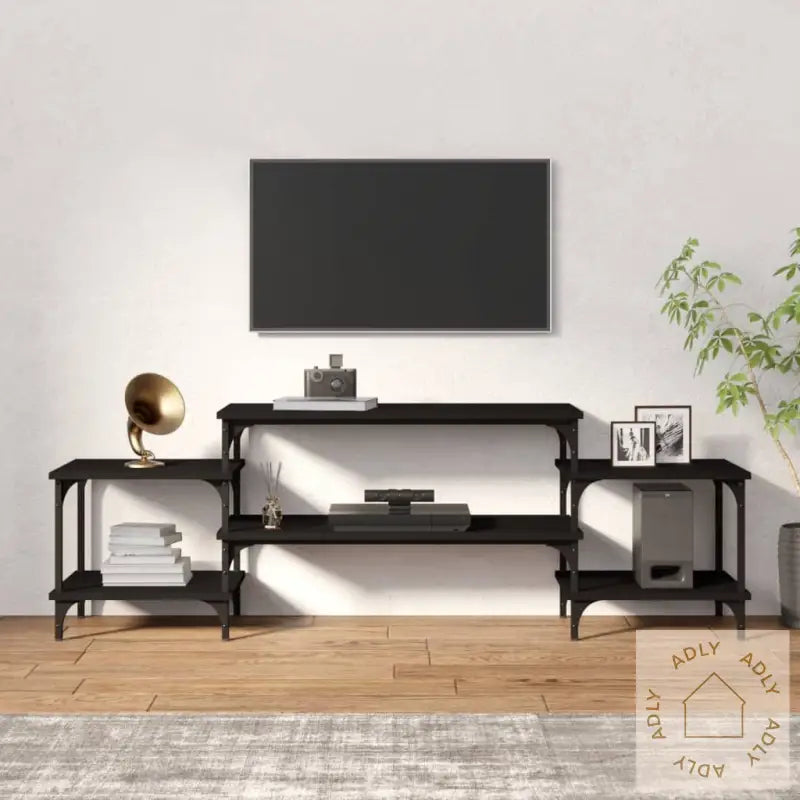 Tv-Benk Svart 157X35X52 Cm Konstruert Tre