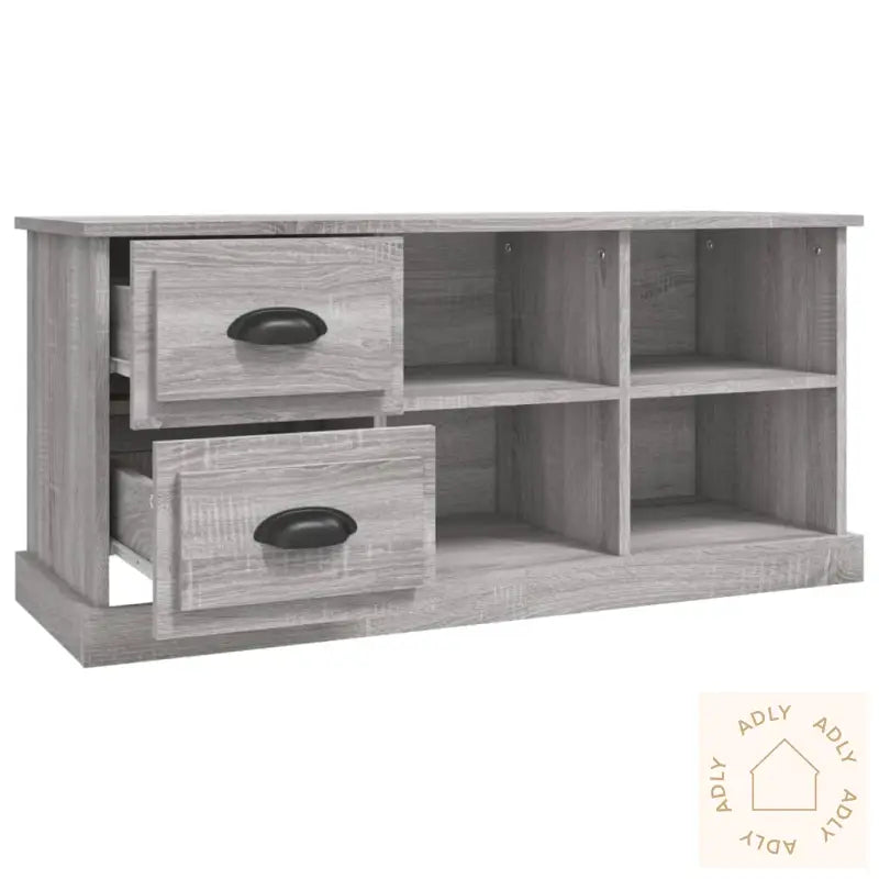 Tv-Benk Grå Sonoma 102X35,5X47,5 Cm Konstruert Tre