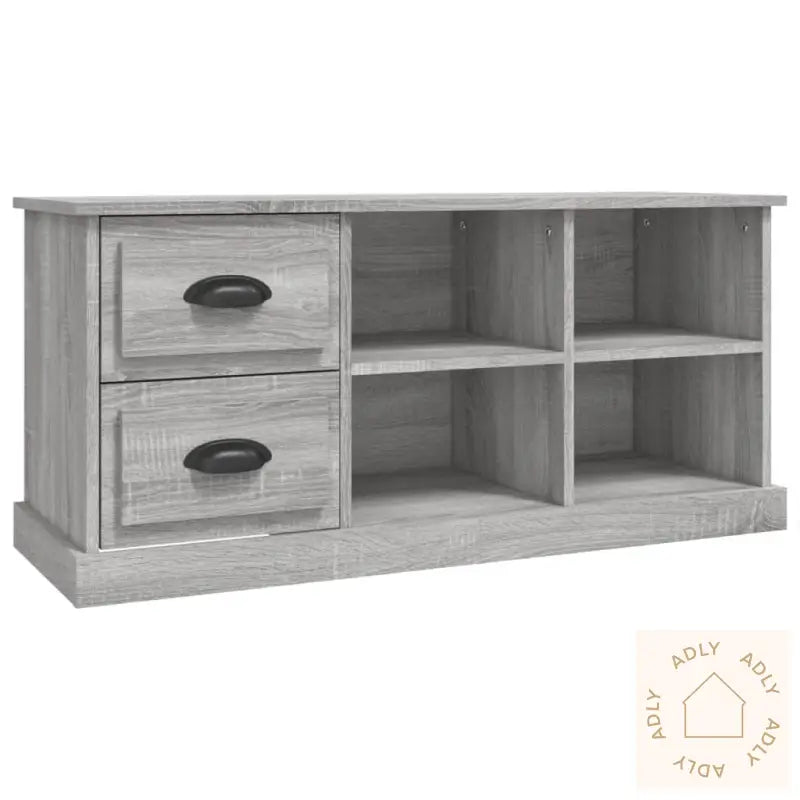 Tv-Benk Grå Sonoma 102X35,5X47,5 Cm Konstruert Tre