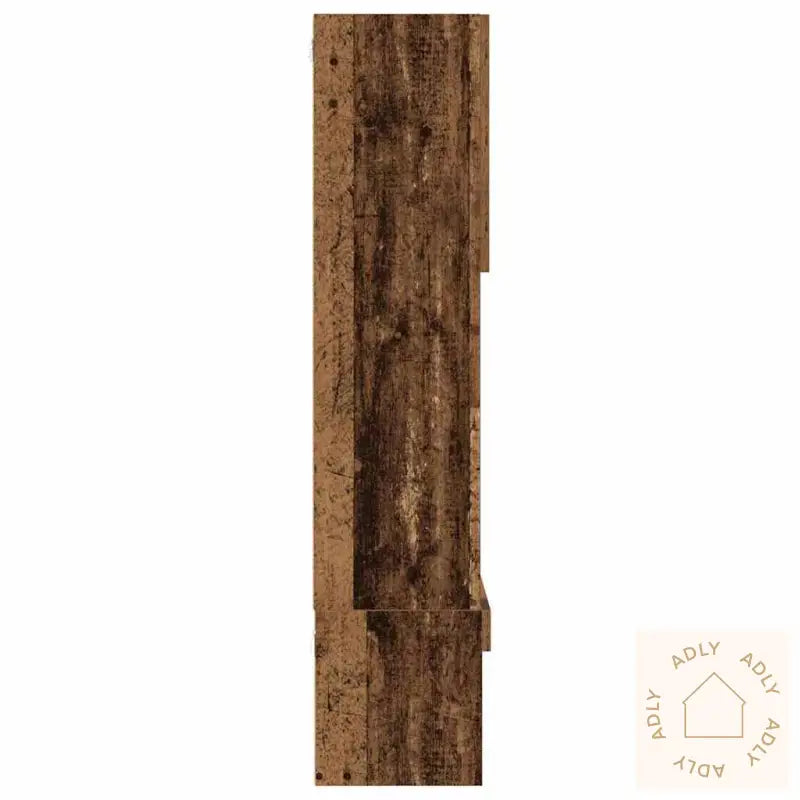 Tv-Skap Med Led-Lamper Gamle Tre 40,5X30X102 Cm