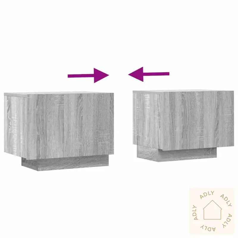 Tv-Benk Grå Sonoma 100X35X40 Cm Konstruert Tre