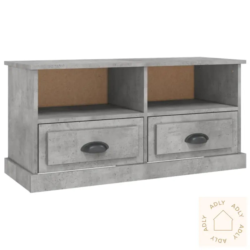 Tv-Benk Betonggrå 93X35,5X45 Cm Konstruert Tre