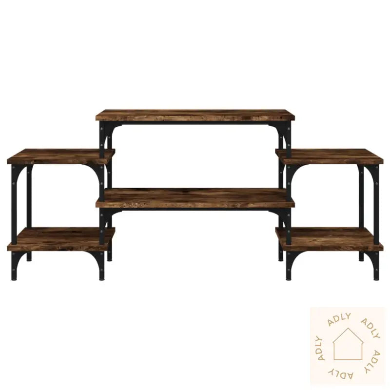 Tv-Benk Røkt Eik 117X35X52 Cm Konstruert Tre