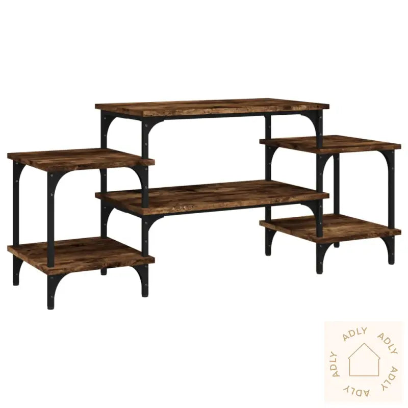 Tv-Benk Røkt Eik 117X35X52 Cm Konstruert Tre