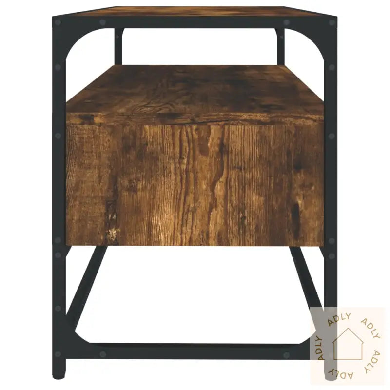 Tv-Benk Røkt Eik 80X35X45 Cm Konstruert Tre