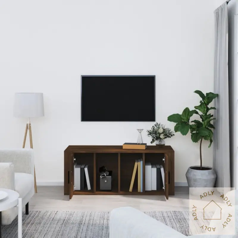 Tv-Benk Sonoma Eik 100X35X40 Cm Konstruert Tre