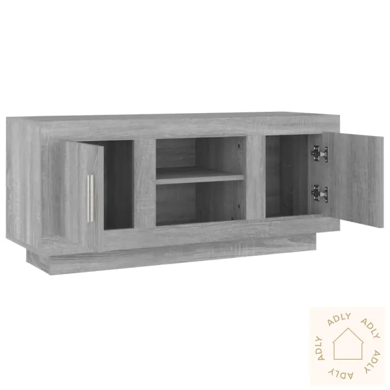 Tv-Benk Grå Sonoma 102X35X45 Cm Konstruert Tre