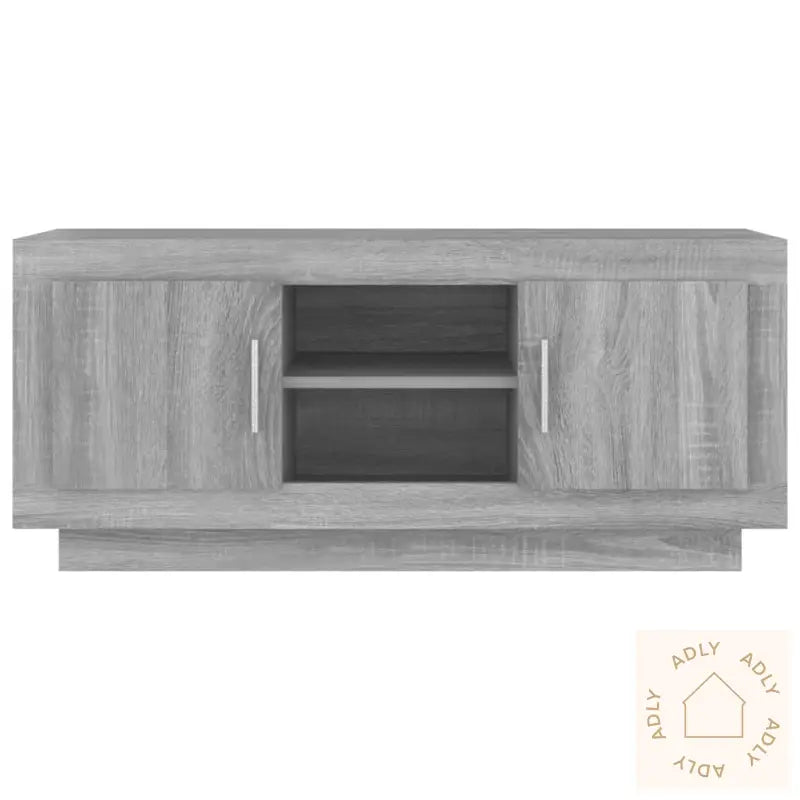 Tv-Benk Grå Sonoma 102X35X45 Cm Konstruert Tre