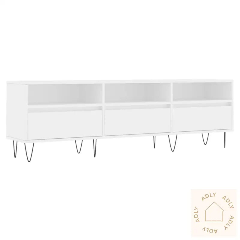 Tv-Benk Hvit 150X30X44,5 Cm Konstruert Tre