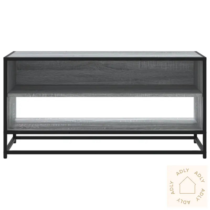 Tv-Benk Grå Sonoma 91X40X46 Cm Konstruert Tre Og Metall