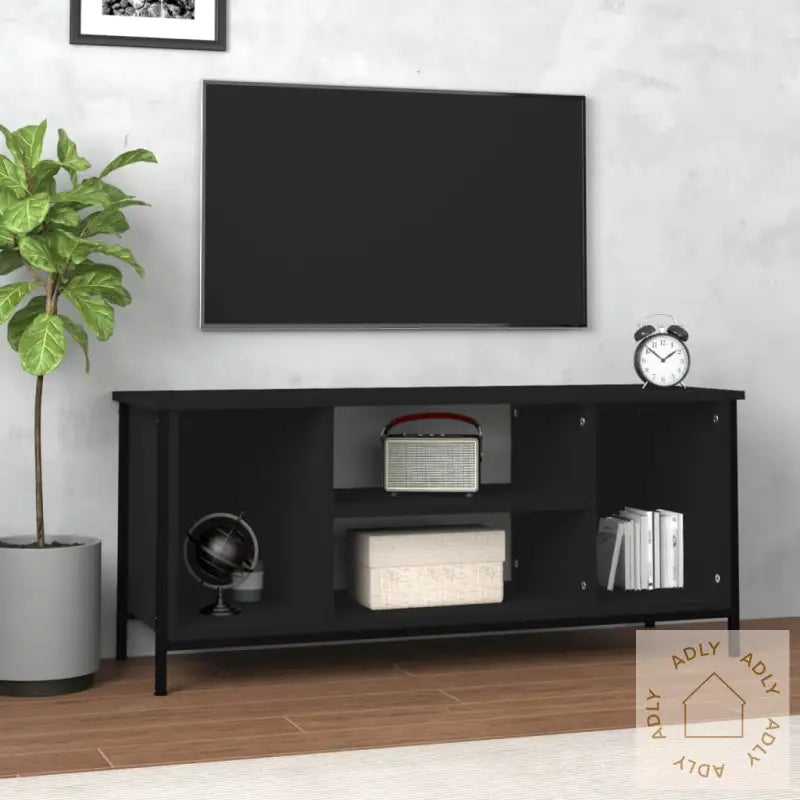 Tv-Benk Svart 102X35X45 Cm Konstruert Tre