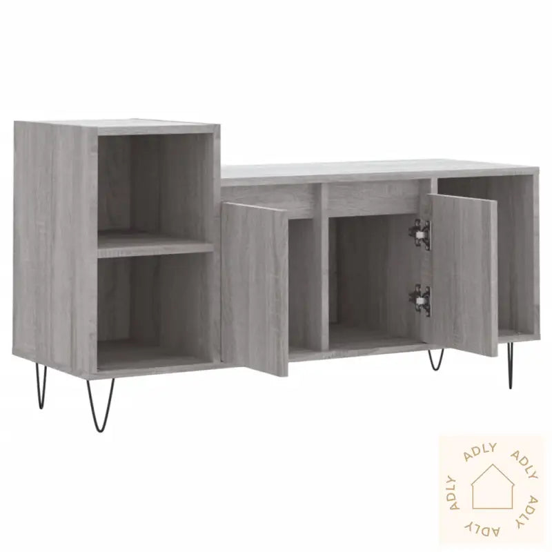 Tv-Benk Grå Sonoma 100X35X55 Cm Konstruert Tre