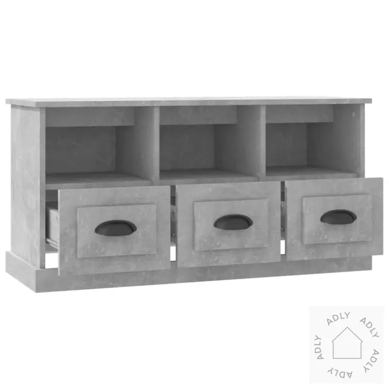 Tv-Benk Betonggrå 100X35X50 Cm Konstruert Tre