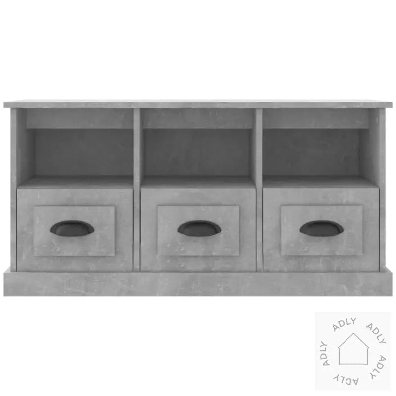 Tv-Benk Betonggrå 100X35X50 Cm Konstruert Tre