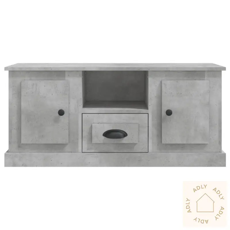 Tv-Benk Betonggrå 100X35,5X45 Cm Konstruert Tre