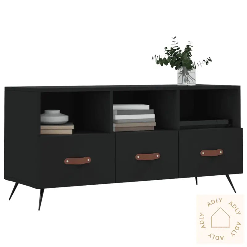 Tv-Benk Svart 102X36X50 Cm Konstruert Tre