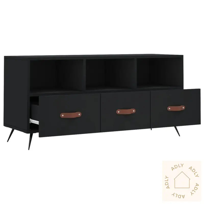 Tv-Benk Svart 102X36X50 Cm Konstruert Tre