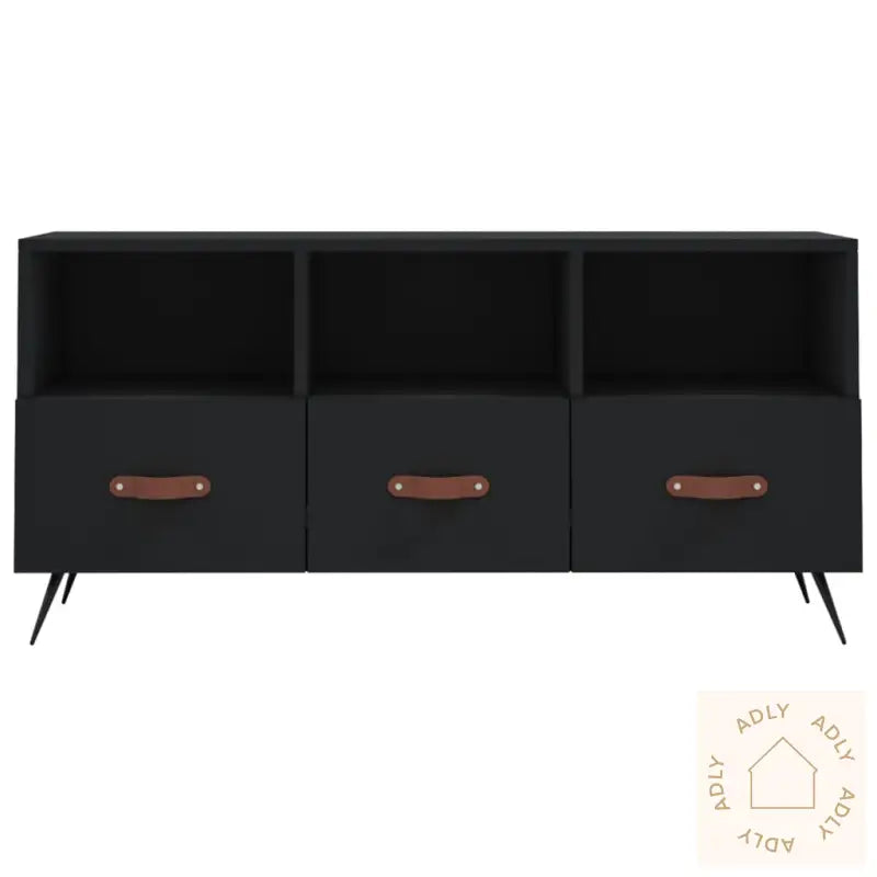 Tv-Benk Svart 102X36X50 Cm Konstruert Tre