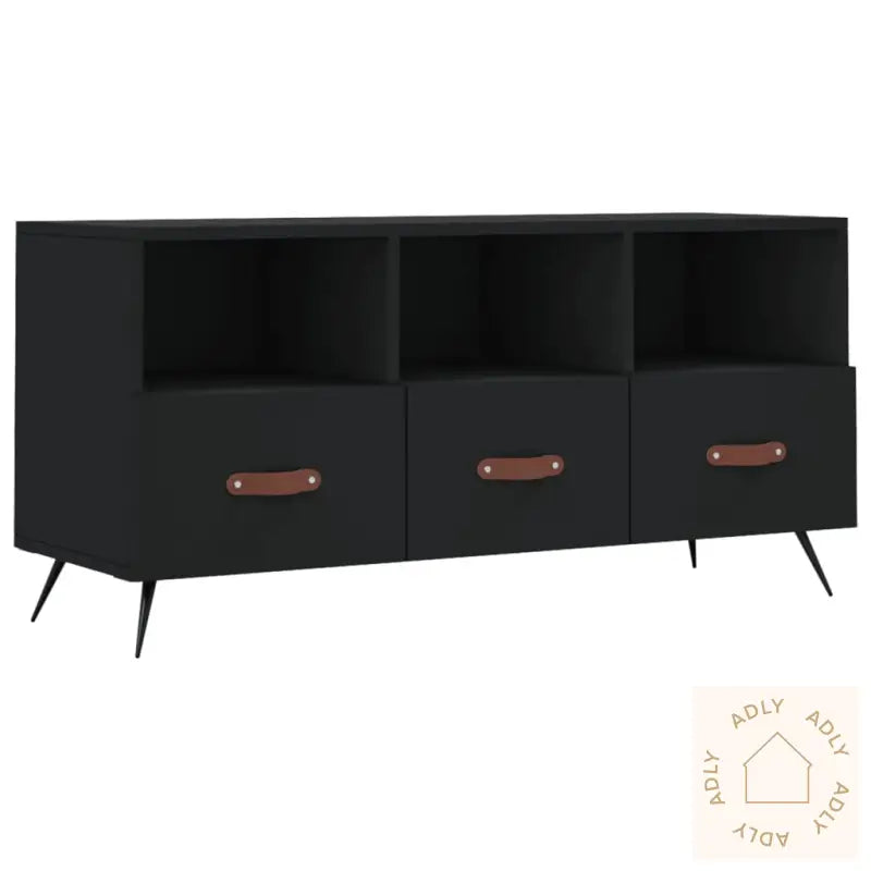 Tv-Benk Svart 102X36X50 Cm Konstruert Tre