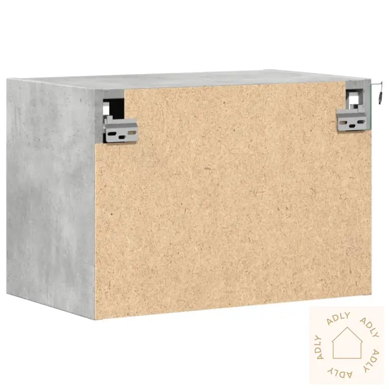 Vegghengt Nattbord Med Led-Lys Betonggrå