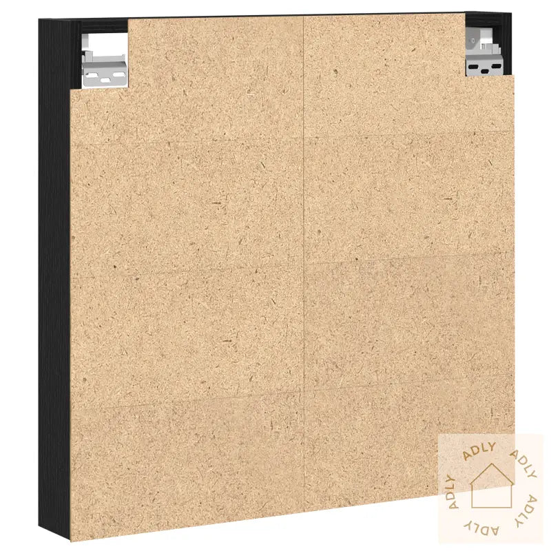 Vitrine Kabinett Svart Eik 60X8,5X58 Cm Konstruert Tre