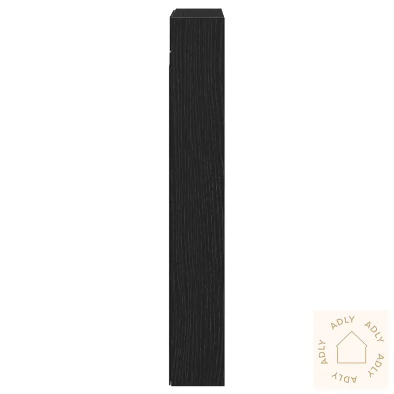 Vitrine Kabinett Svart Eik 60X8,5X58 Cm Konstruert Tre