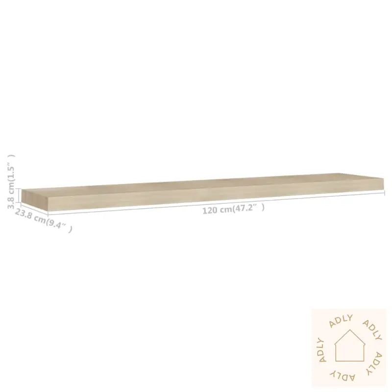 Flytende Vegghylle Eik 120X23,5X3,8 Cm Mdf