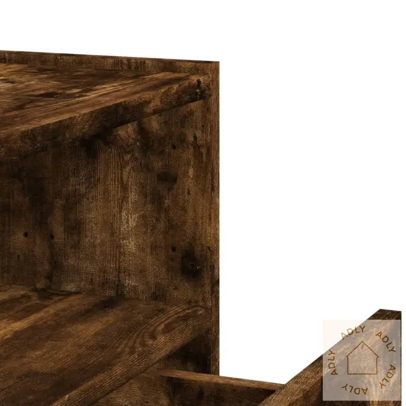 Veggmonterte Nattbord 2 Stk Røkt Eik 45X30X35 Cm