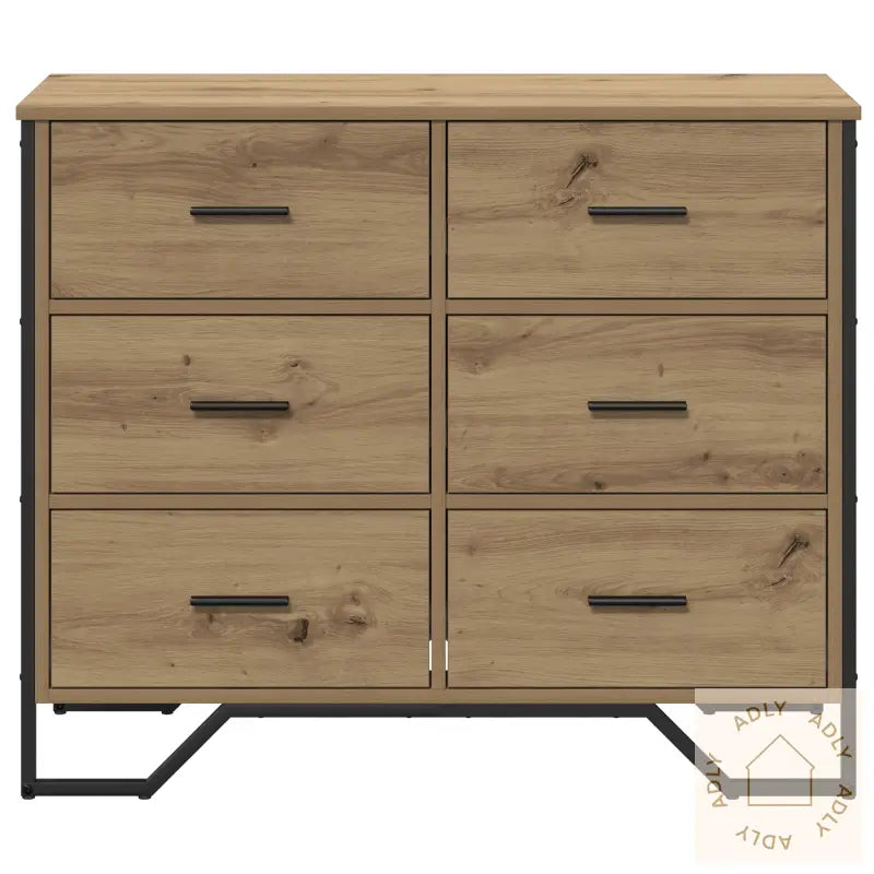 Kommode Håndverks Eik 91X35.5X74.5 Cm Konstruert Tre