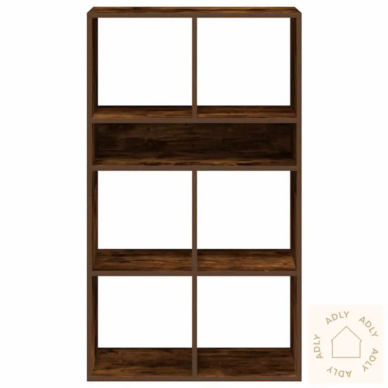 Bokhylle Røkt Eik 66X31X112 Cm Konstruert Tre