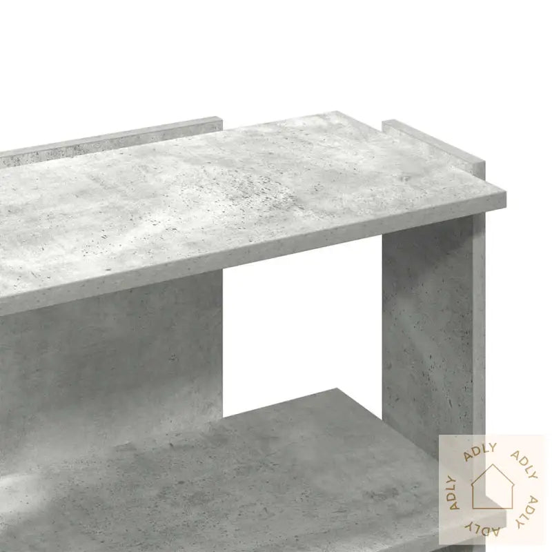 Bokhylle 3 Etasjer Betonggrå 60X30X60 Cm Konstruert Tre