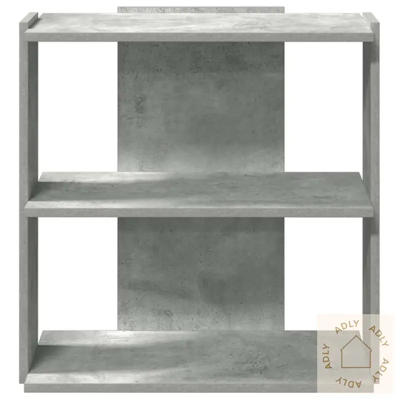 Bokhylle 3 Etasjer Betonggrå 60X30X60 Cm Konstruert Tre