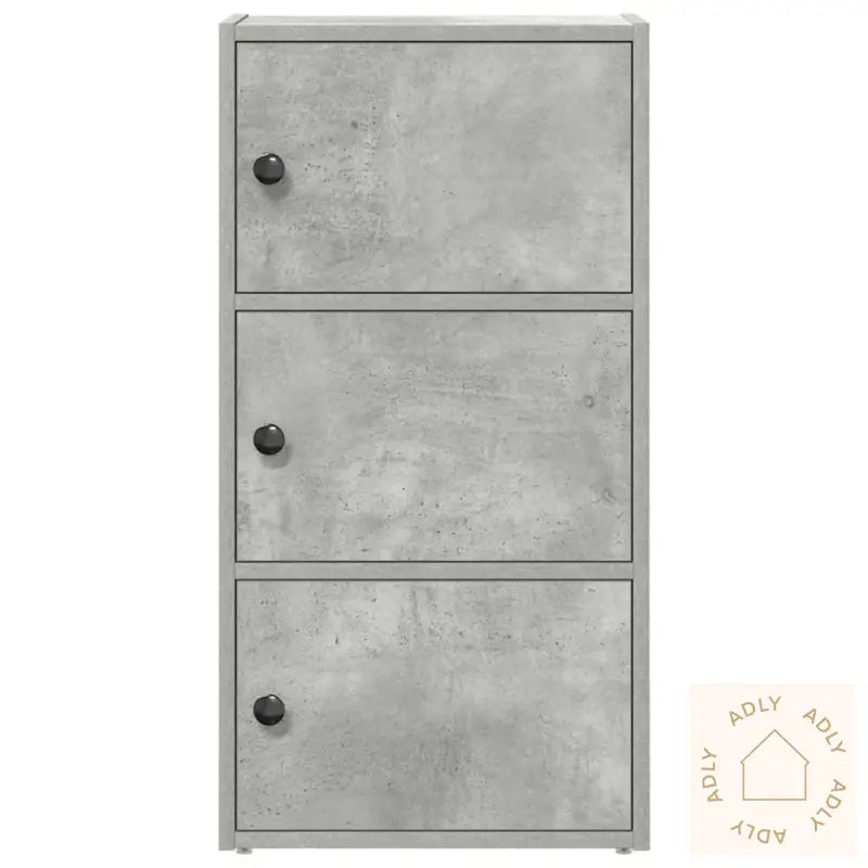 Bokhylle Betonggrå 40X24X77 Cm Konstruert Tre