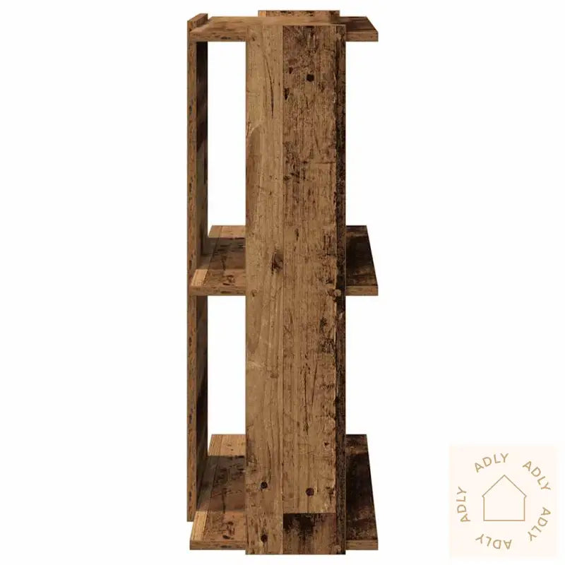 Bokhylle 3 Etasjer Gammelt Tre 60X30X80 Cm Konstruert Tre