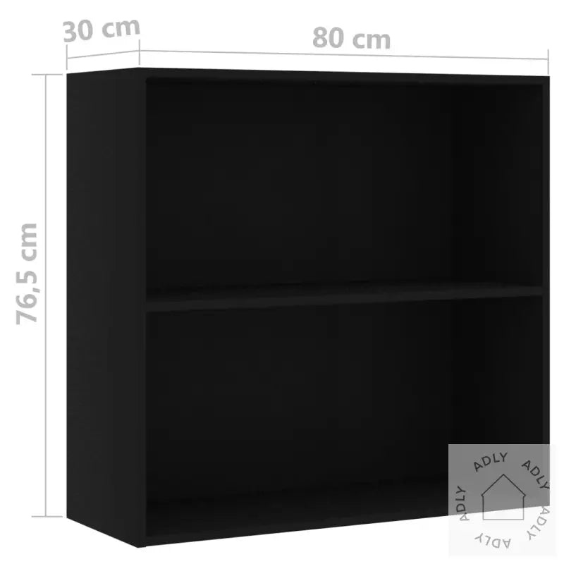 Bokhylle Svart 80X30X76,5 Cm Konstruert Tre