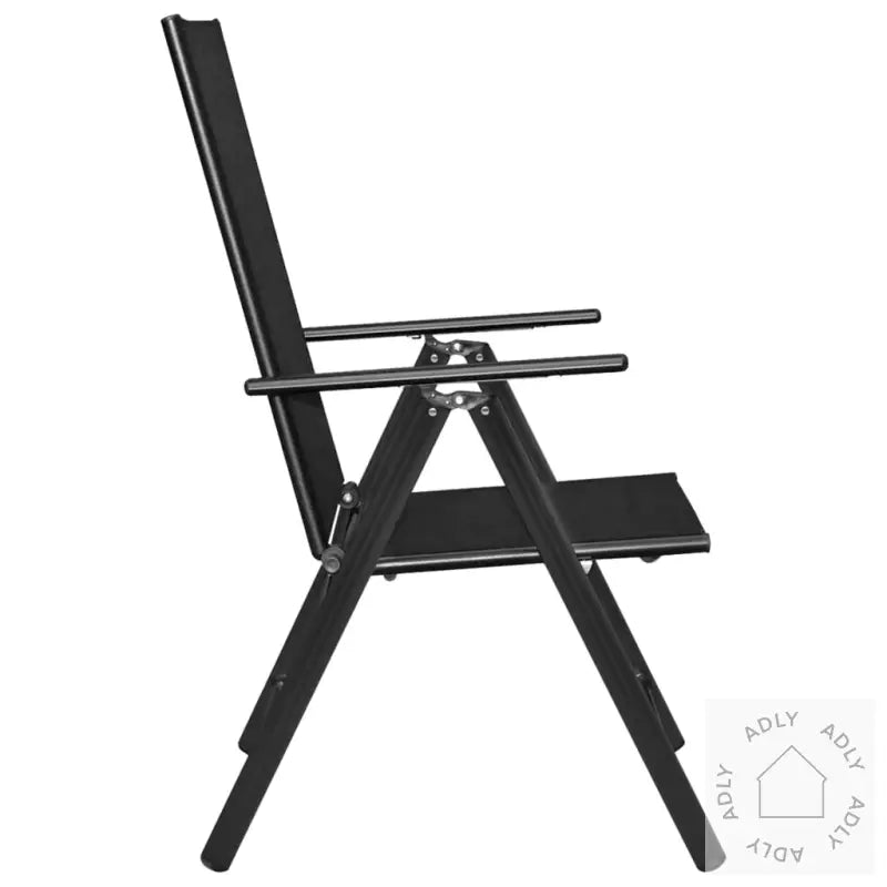 Bistorsett 3 Deler Aluminium Og Textilene Svart