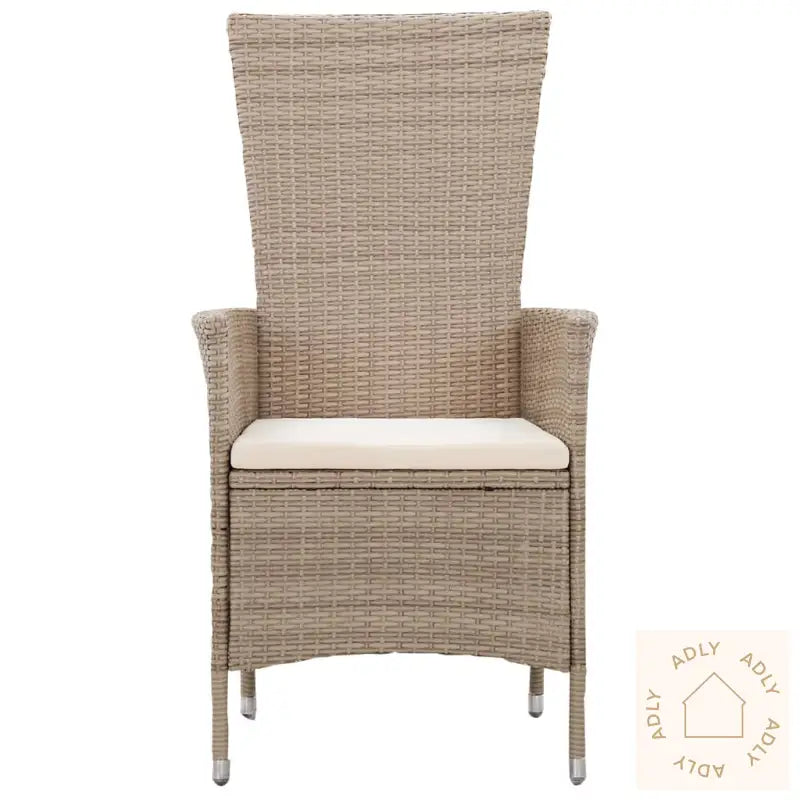 Utendørs Spisestue Med Puter 9 Deler Beige